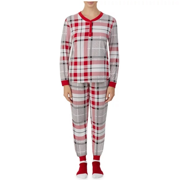 Women's 3-piece Pajama Set with Socks - Picture 1 of 3